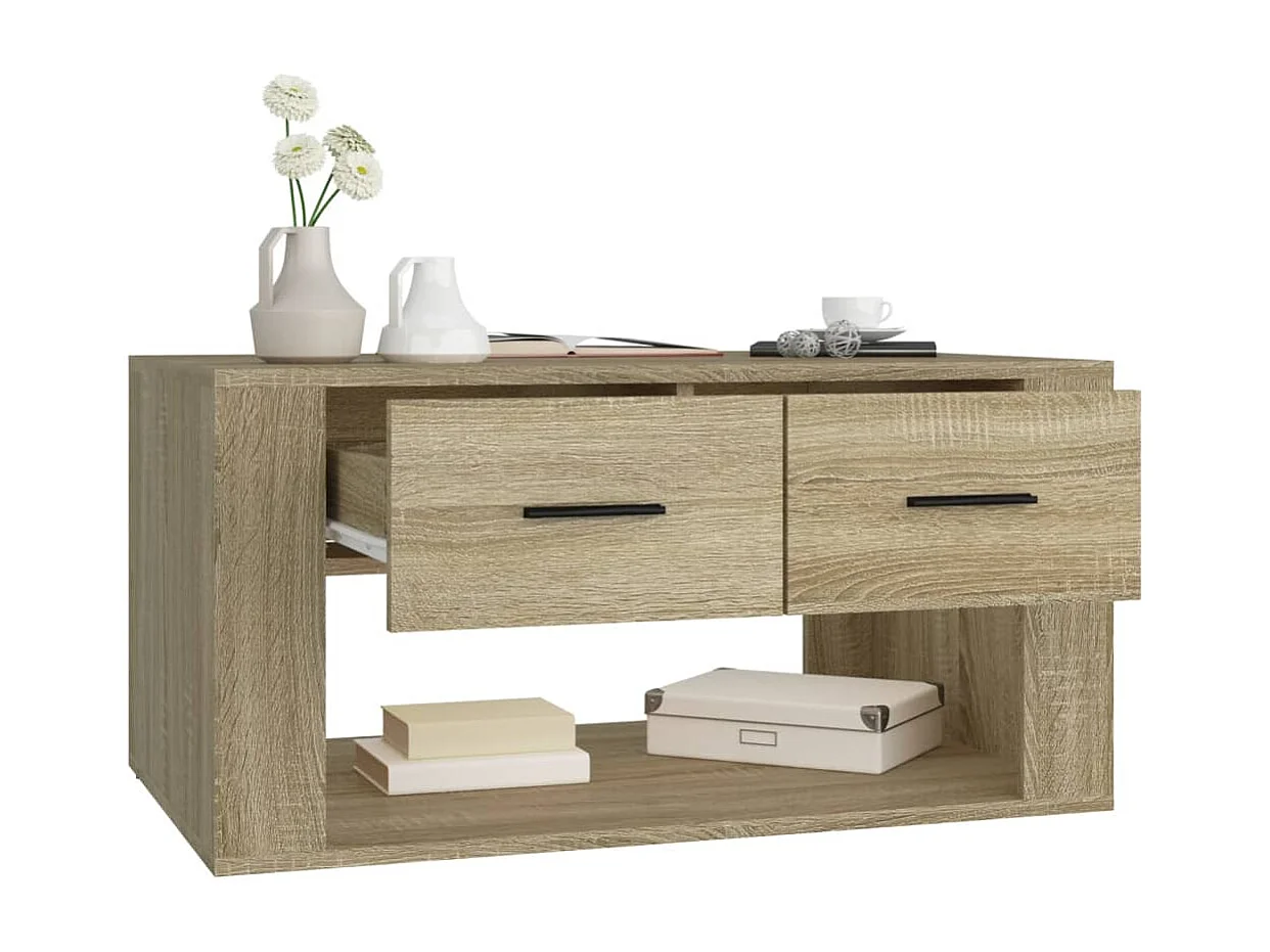 Table basse Chêne sonoma 80x50x40 cm Bois d'ingénierie