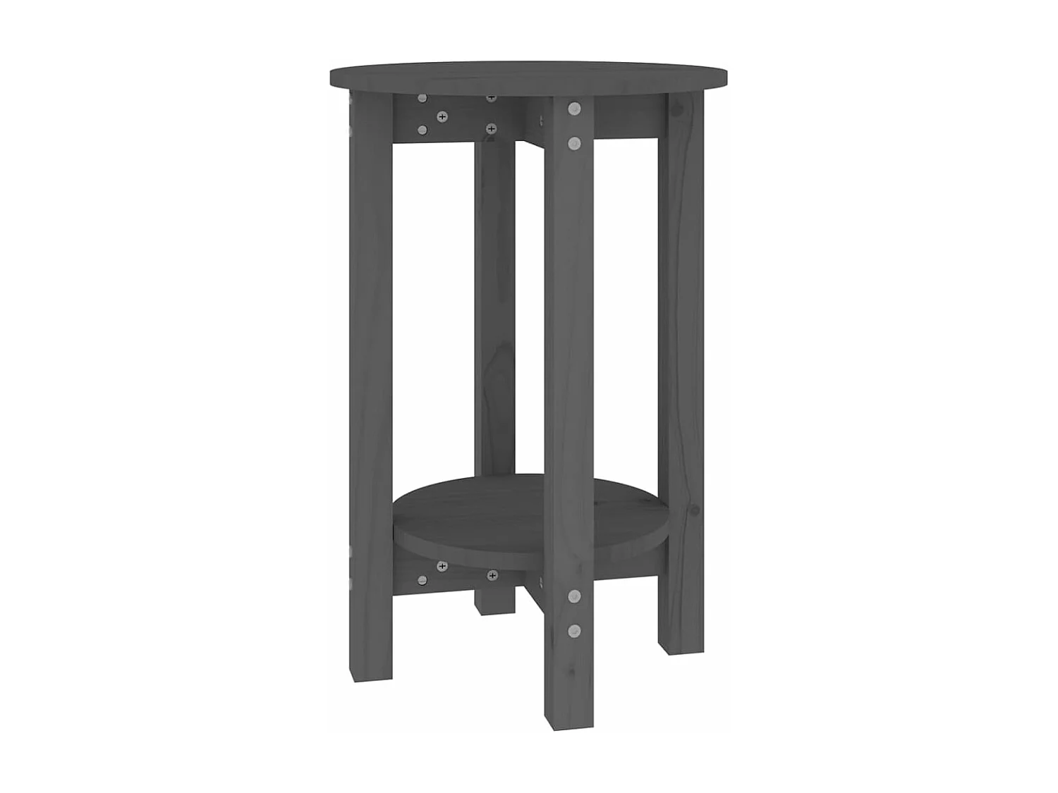 Mesa de centro de madera maciza de pino gris Ø40x60 cm