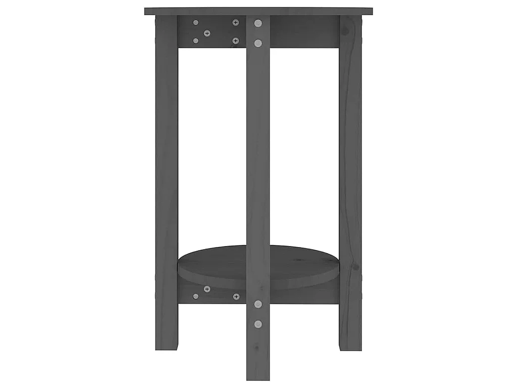 Couchtisch Grau Ø 40x60 cm Massivholz Kiefer