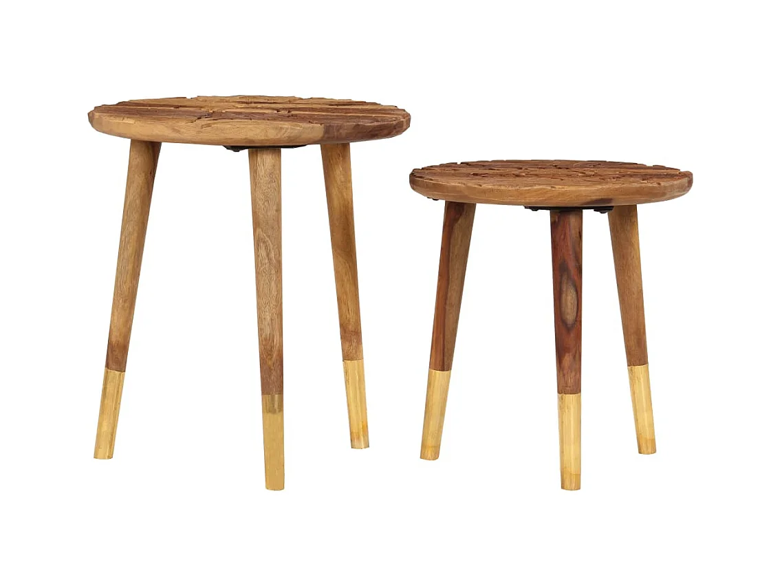 Tables basses 2 pcs Bois massif