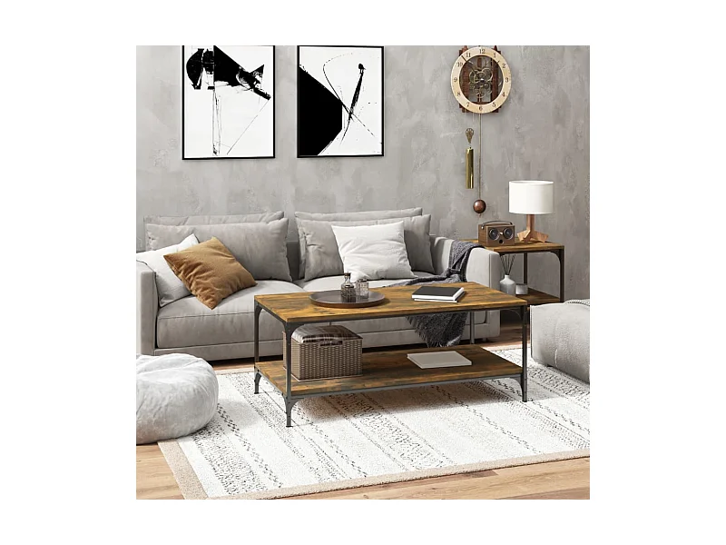 Couchtisch Räuchereiche 100x50x40 cm Holzwerkstoff