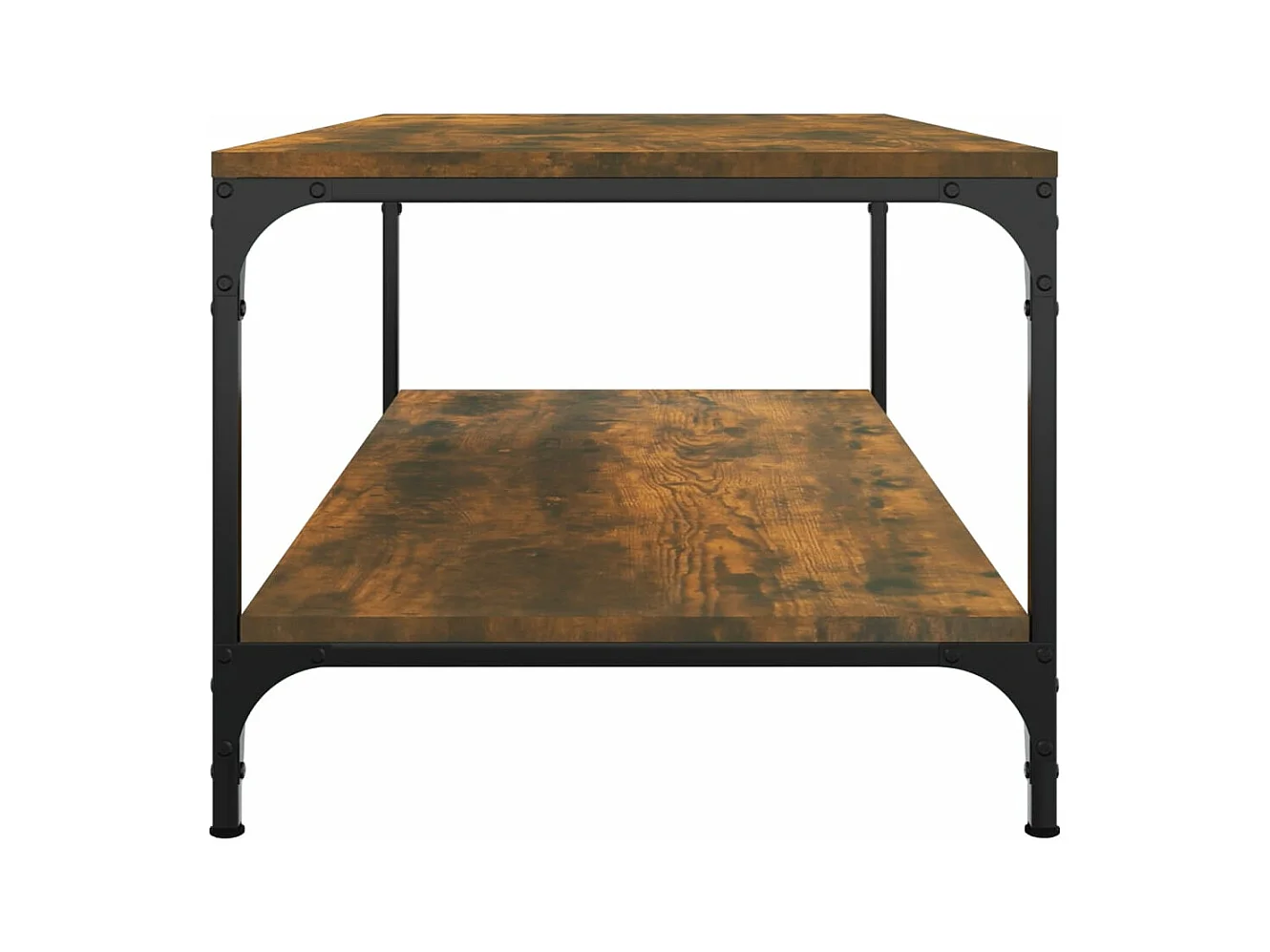 Salontafel 100x50x40 cm bewerkt hout gerookt eikenkleurig