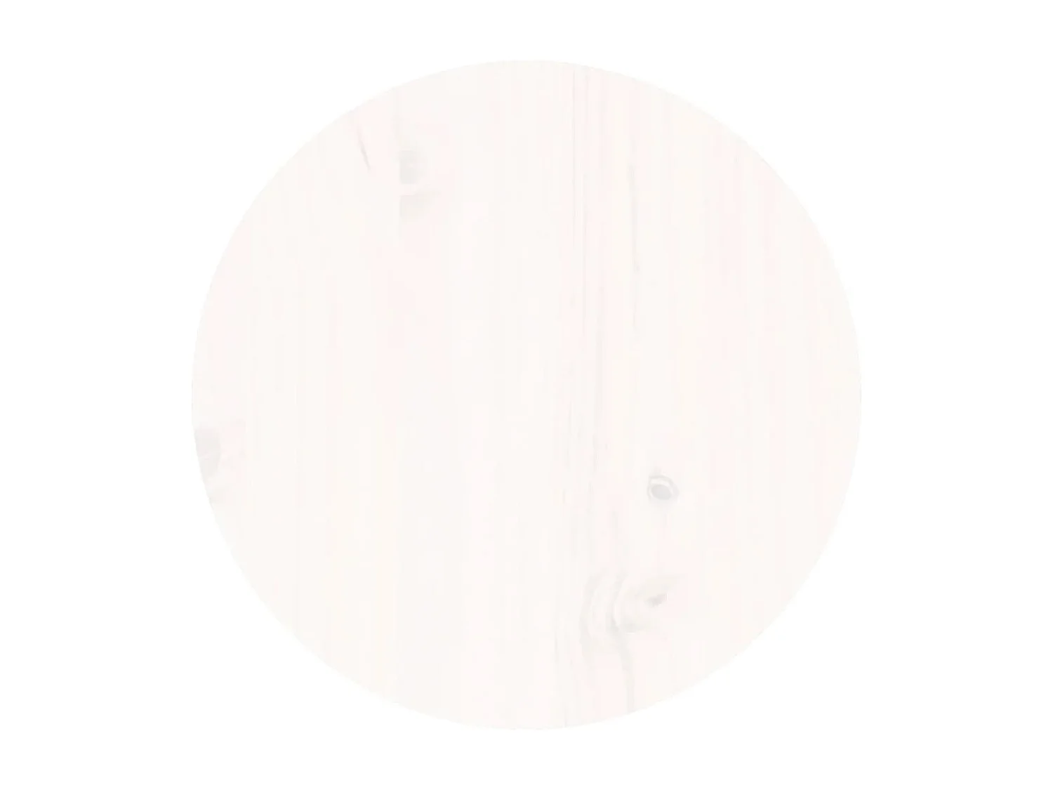 Tavolino da Salotto Bianco Ø 35x35 cm in Legno Massello di Pino