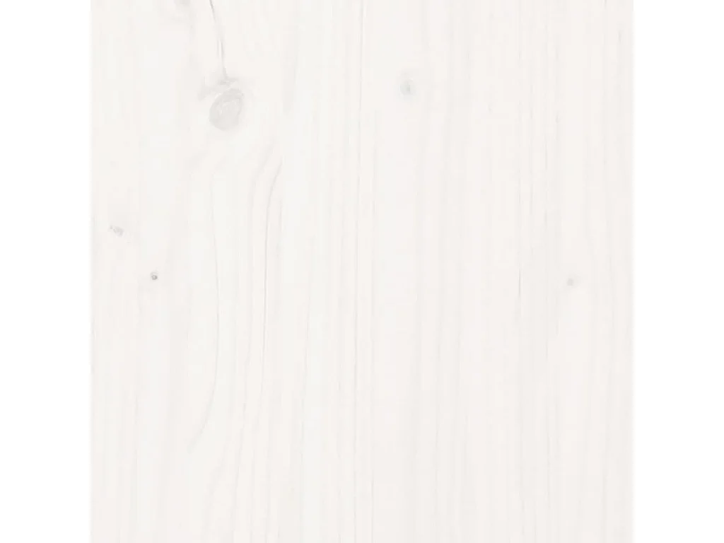 Tavolino da Salotto Bianco Ø 35x35 cm in Legno Massello di Pino