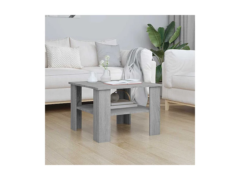Table basse Sonoma gris 60x60x42 cm Bois d'ingénierie