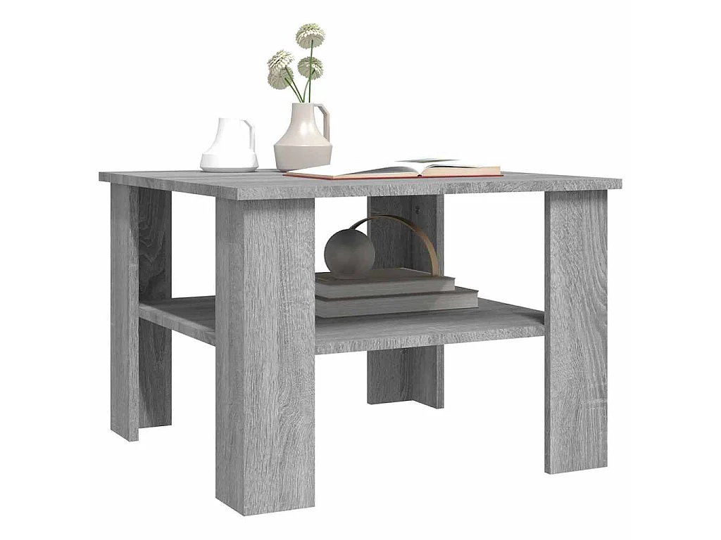 Table basse Sonoma gris 60x60x42 cm Bois d'ingénierie