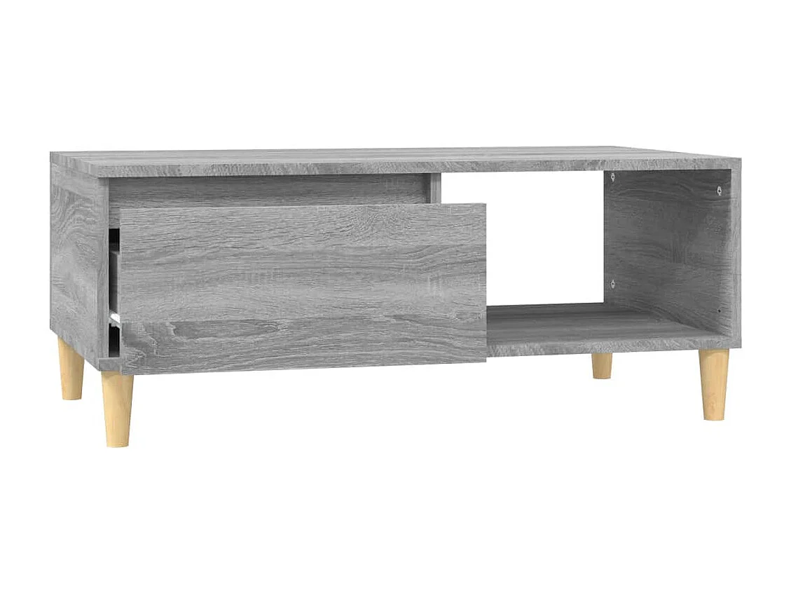 Salontafel 90x50x36,5 cm bewerkt hout grijs sonoma