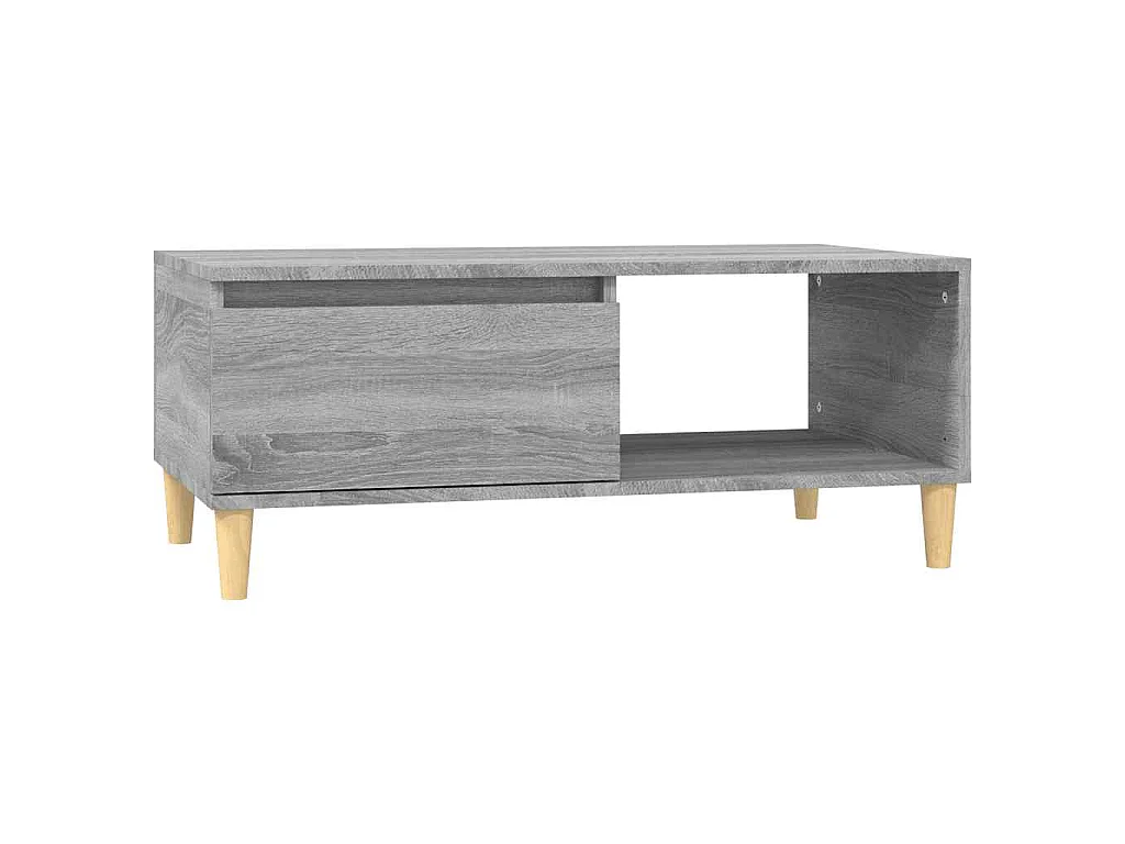 Table basse Sonoma gris 90x50x36,5 cm Bois d'ingénierie