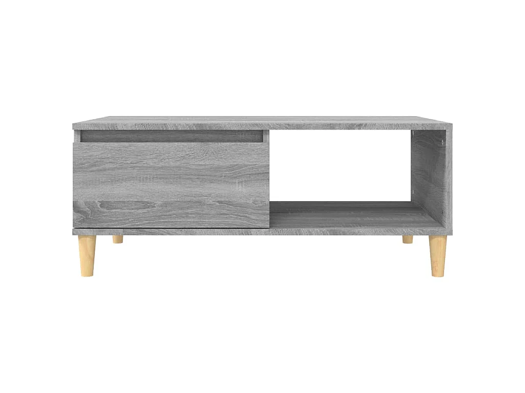 Table basse Sonoma gris 90x50x36,5 cm Bois d'ingénierie