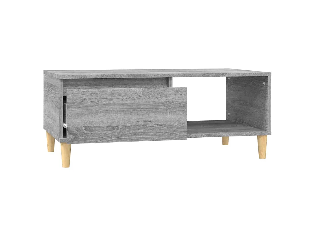 Table basse Sonoma gris 90x50x36,5 cm Bois d'ingénierie