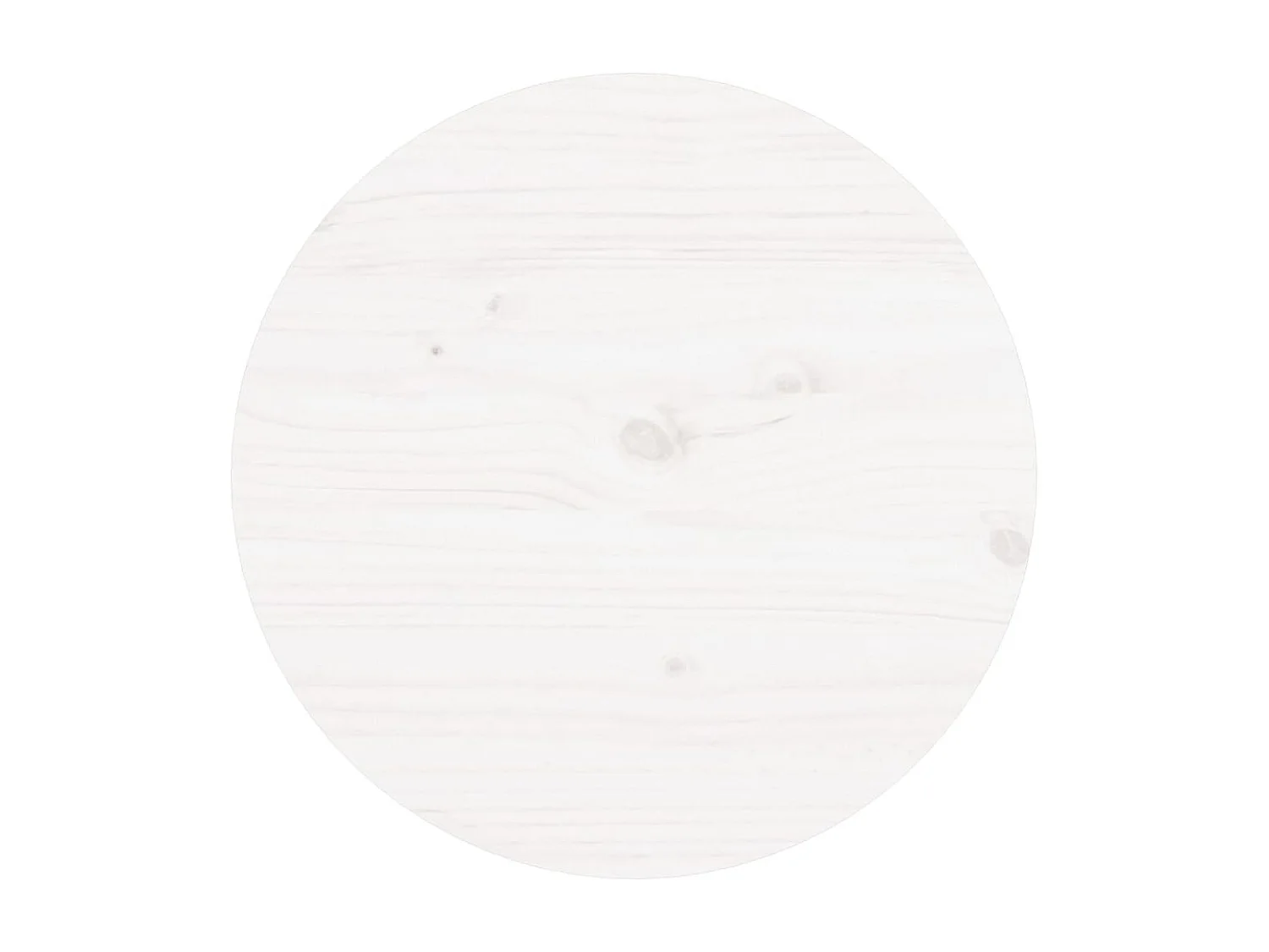 Couchtisch Weiß Ø 55x60 cm Massivholz Kiefer