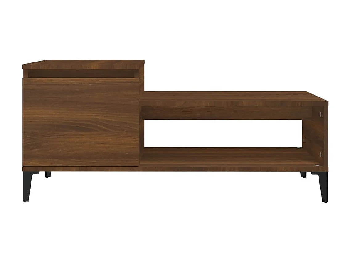Salontafel 100x50x45 cm bewerkt hout bruineiken