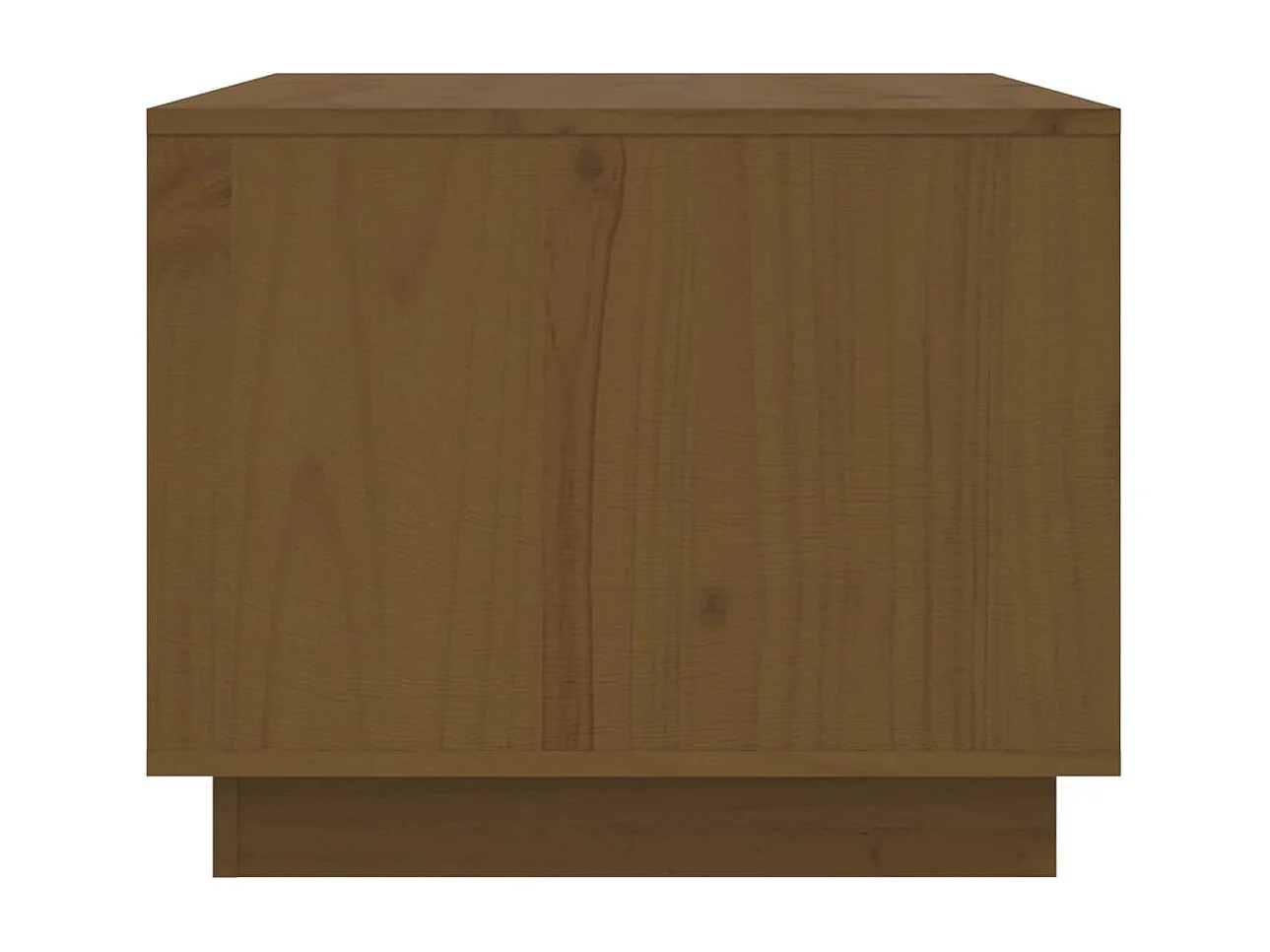 Mesa de centro madera maciza de pino marrón miel 80x50x40 cm