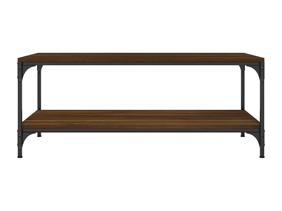 Mesa de centro madera contrachapada roble marrón 80x50x40 cm