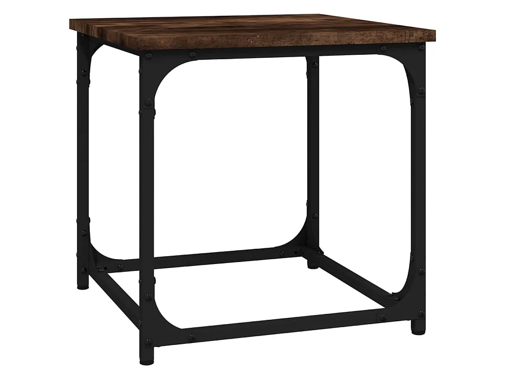 Table d'appoint Chêne fumé 40x40x40 cm Bois d'ingénierie