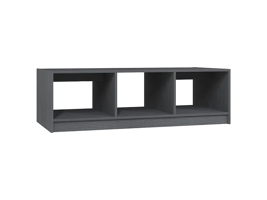 Table basse gris 110x50x34 cm bois de pin massif