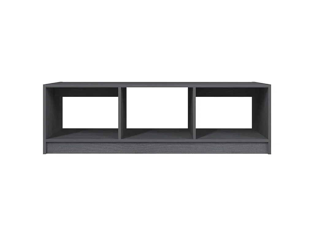 Table basse gris 110x50x34 cm bois de pin massif