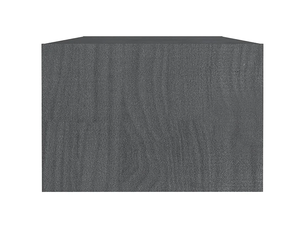 Table basse gris 110x50x34 cm bois de pin massif
