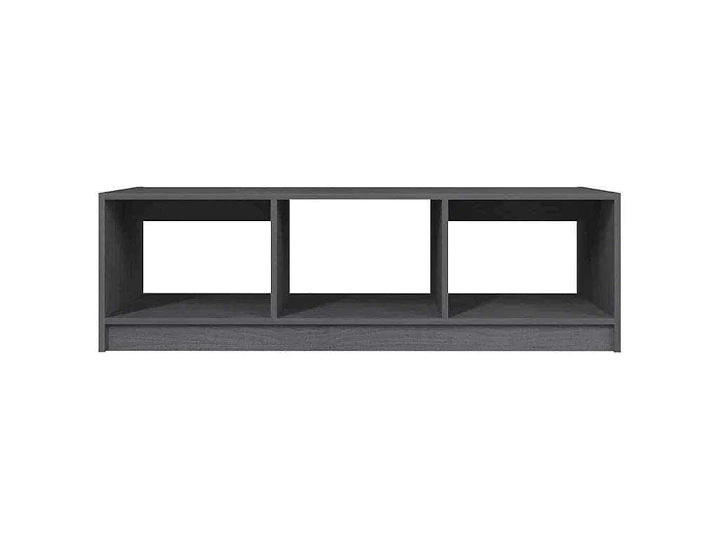 Table basse gris 110x50x34 cm bois de pin massif