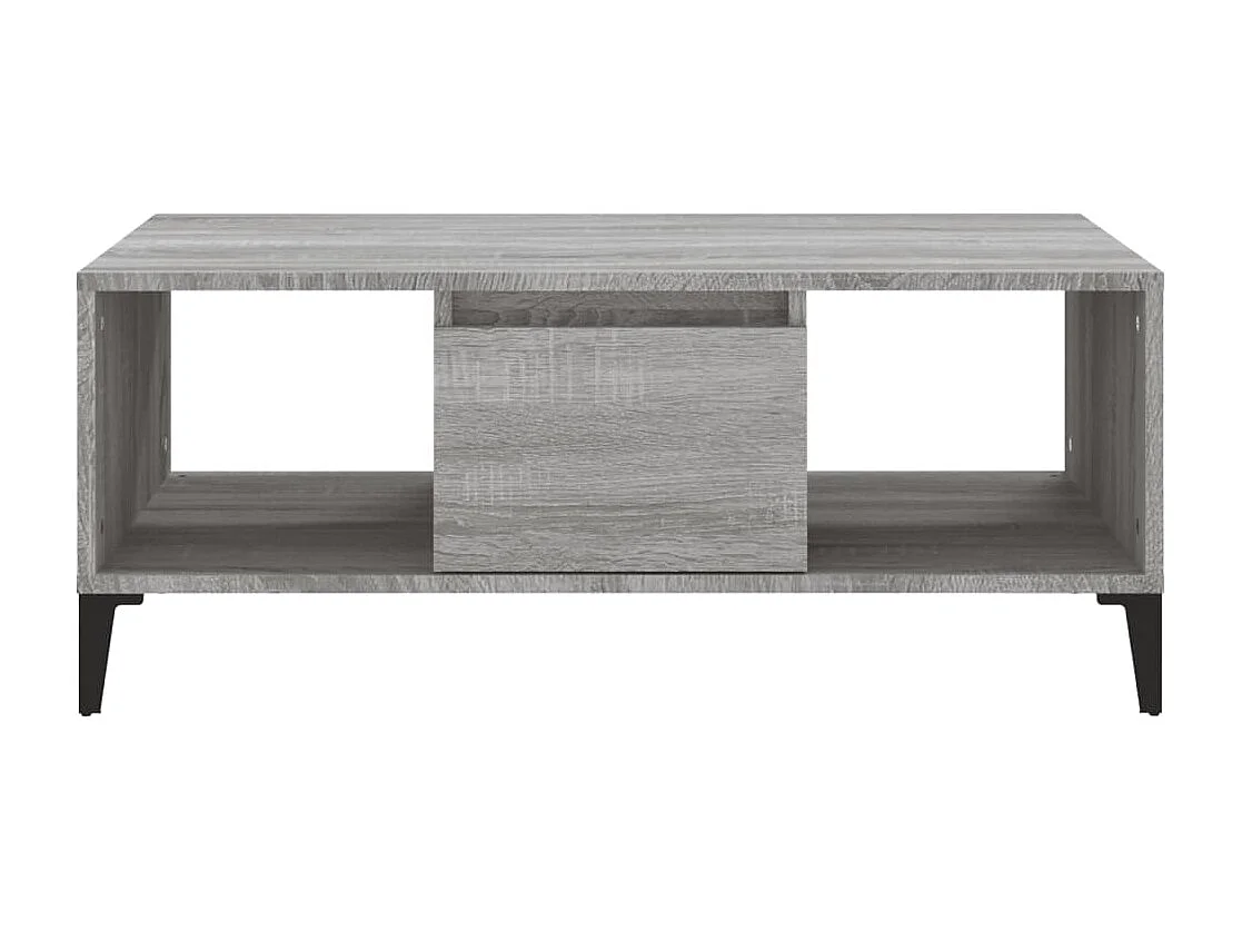 Table basse Sonoma gris 90x50x36,5 cm Bois d'ingénierie