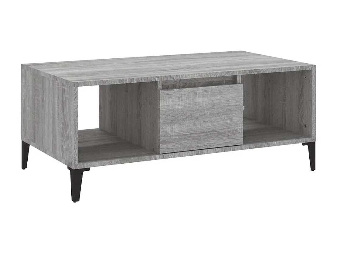 Table basse Sonoma gris 90x50x36,5 cm Bois d'ingénierie