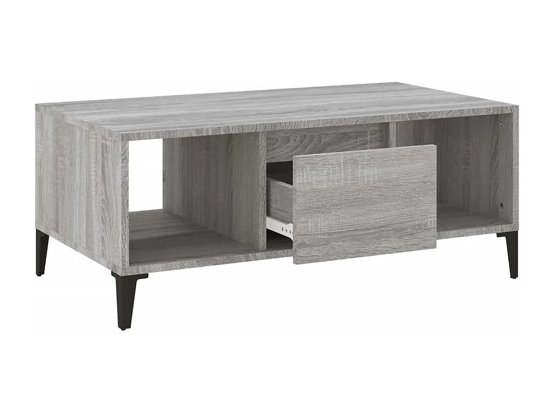 Table basse Sonoma gris 90x50x36,5 cm Bois d'ingénierie