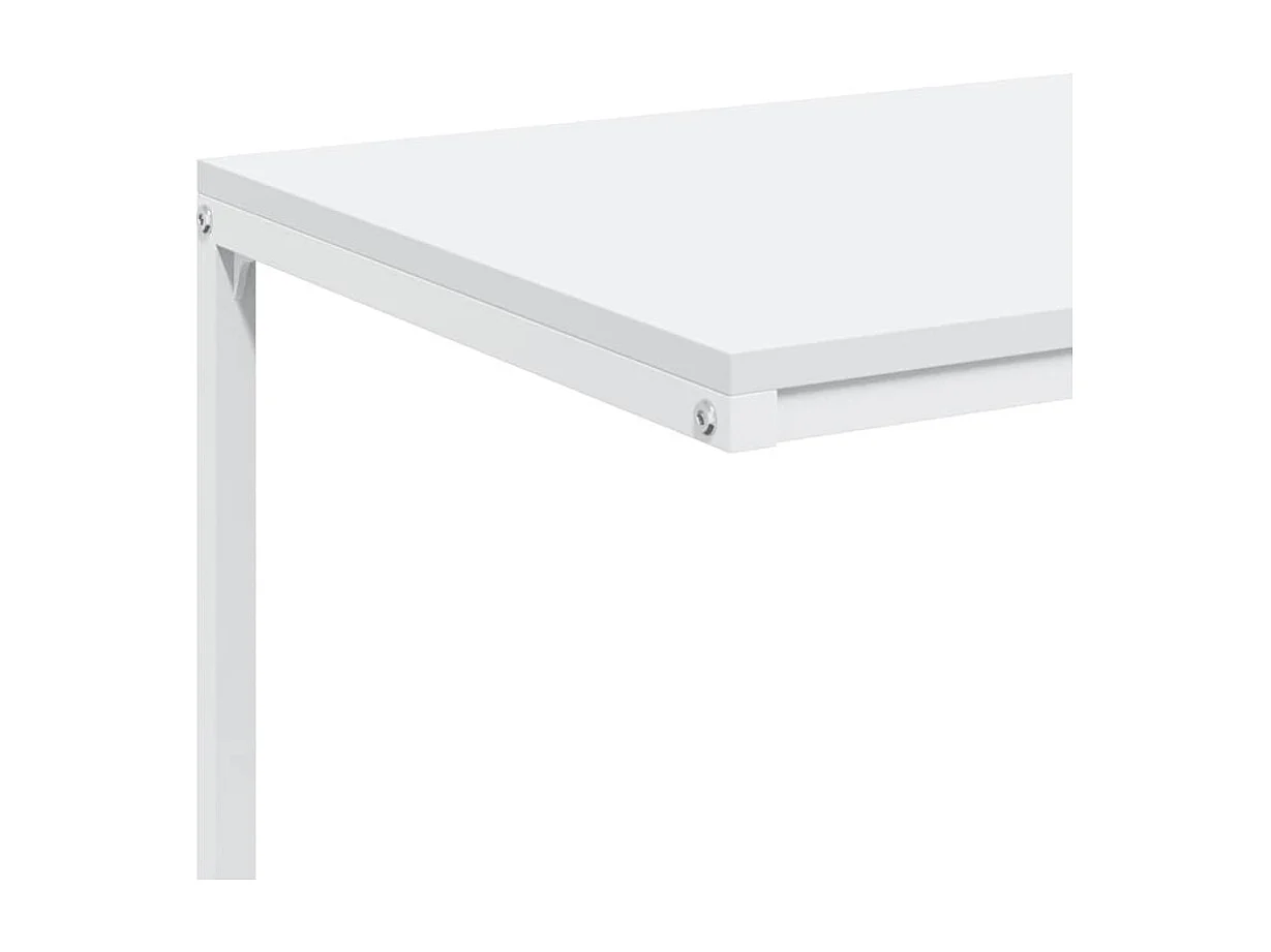 Table d'appoint avec roues Blanc 55x35x70 cm Bois d'ingénierie