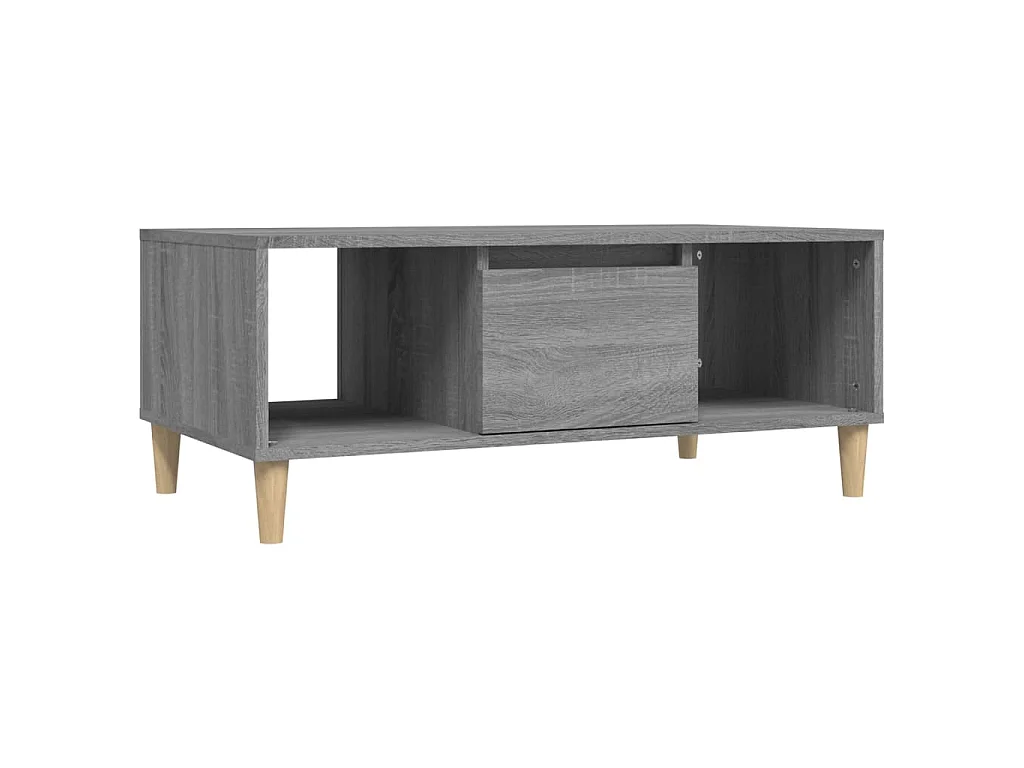 Mesa de centro 90x50x36,5 cm derivados madeira cinzento sonoma
