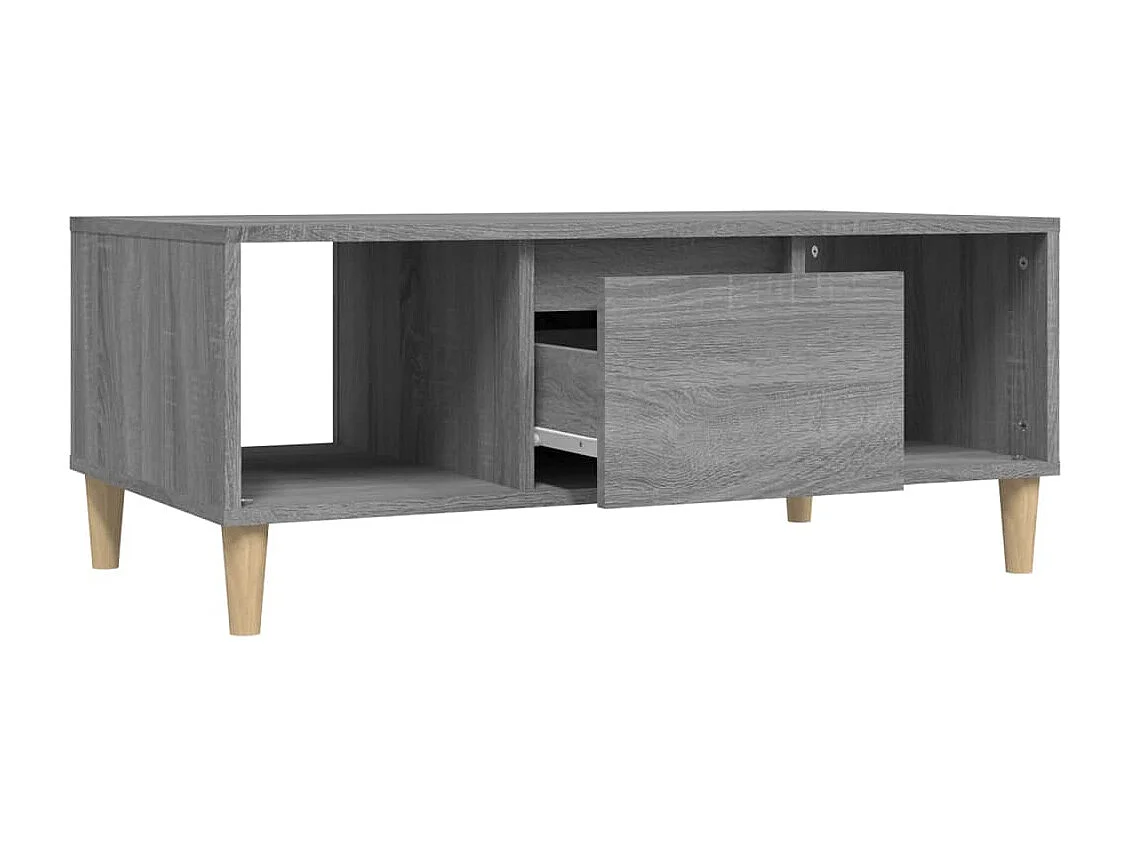 Mesa de centro 90x50x36,5 cm derivados madeira cinzento sonoma
