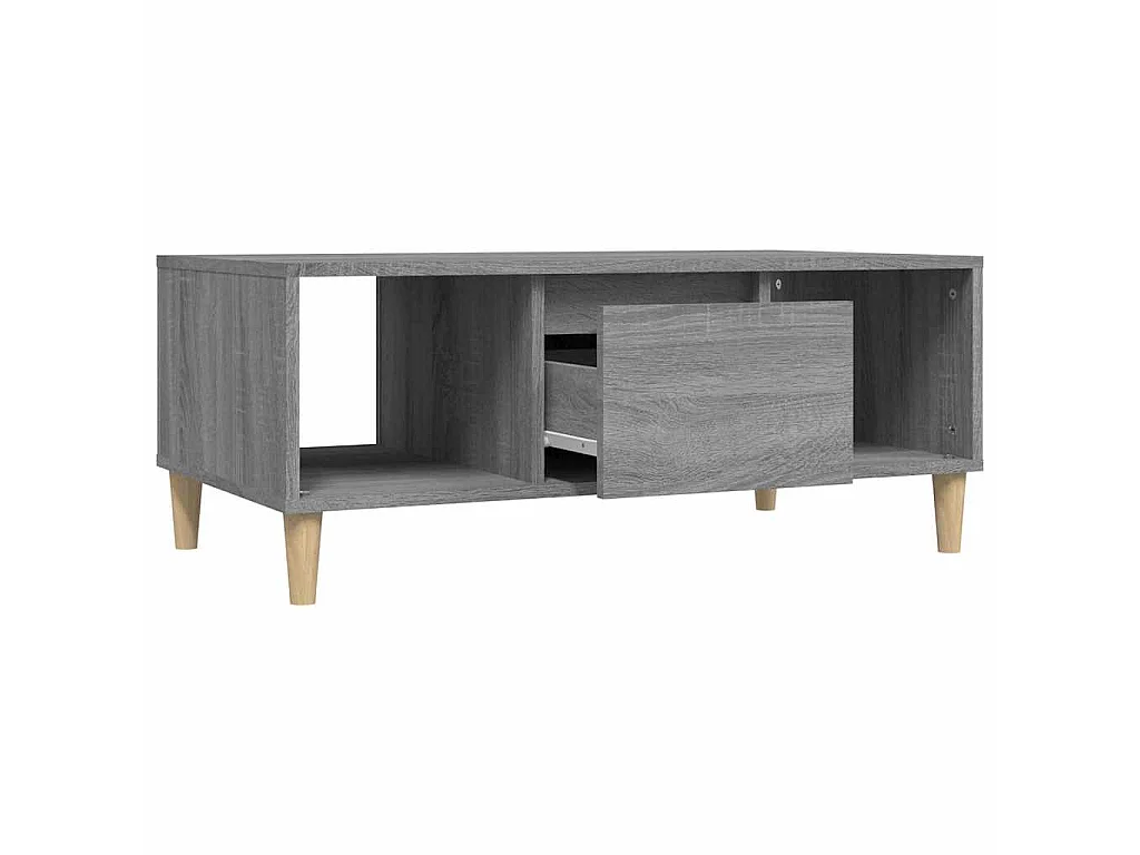 Table basse Sonoma gris 90x50x36,5 cm Bois d'ingénierie