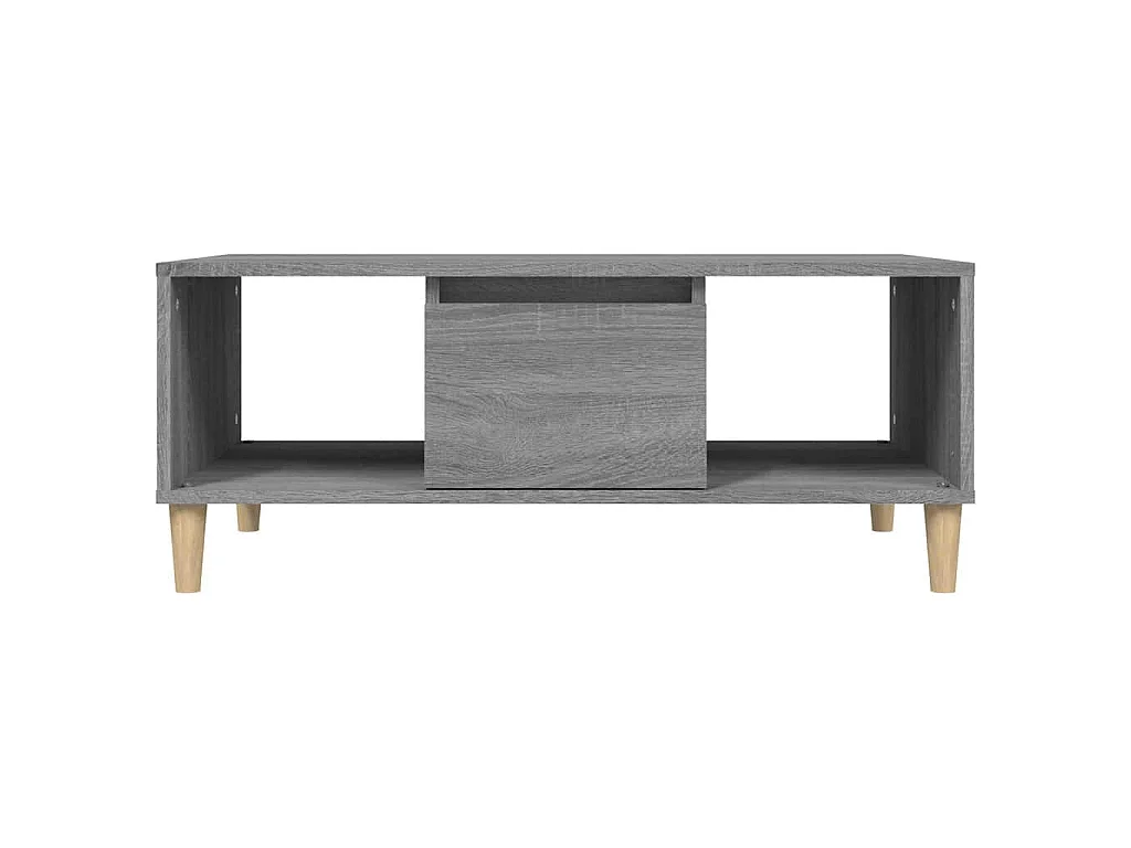 Table basse Sonoma gris 90x50x36,5 cm Bois d'ingénierie