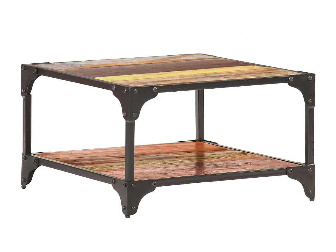 Salontafel 60x60x35 cm massief gerecycled hout