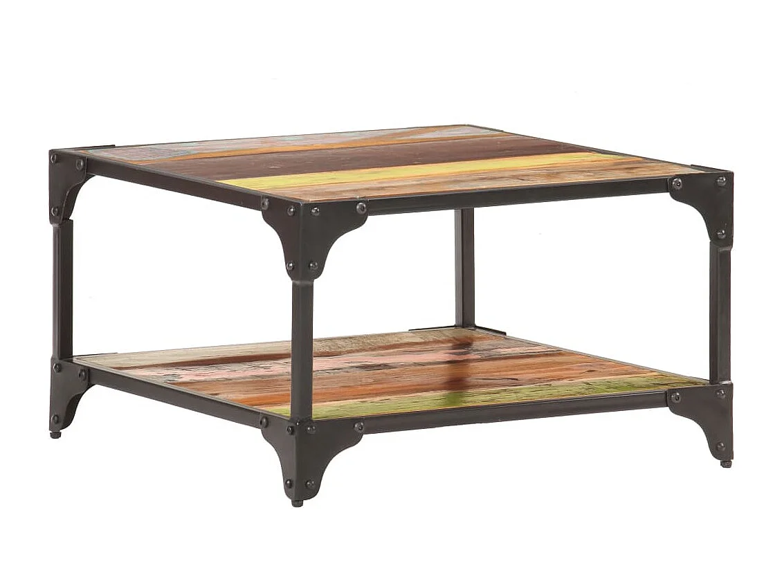 Salontafel 60x60x35 cm massief gerecycled hout