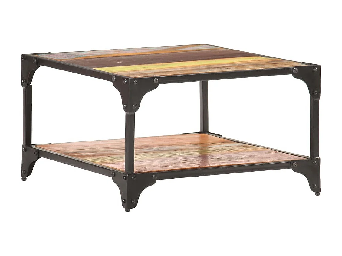 Salontafel 60x60x35 cm massief gerecycled hout