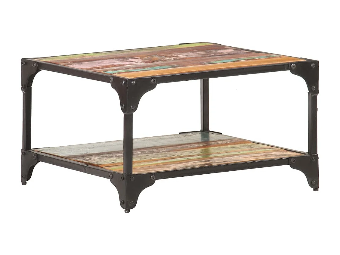 Salontafel 60x60x35 cm massief gerecycled hout