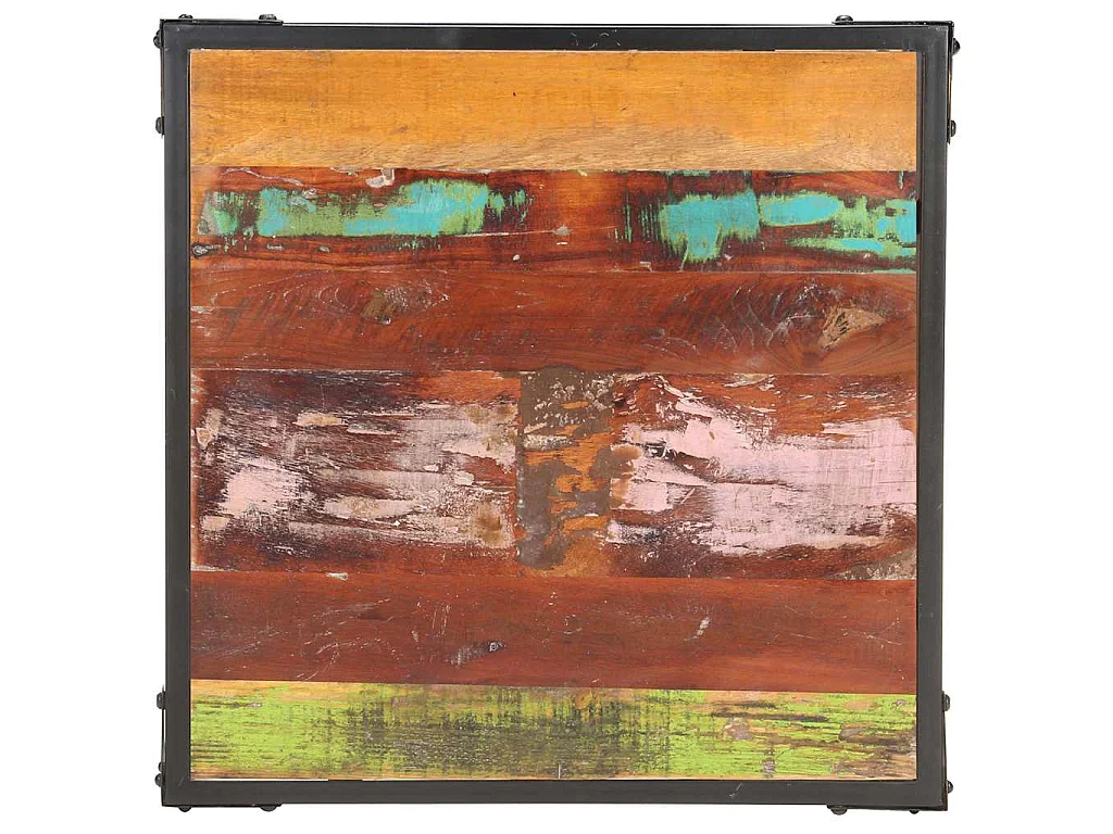 Table basse 60x60x35 cm Bois de récupération massif