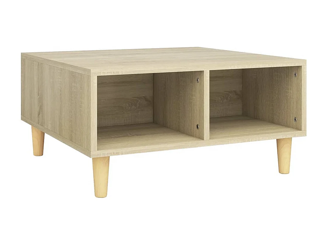 Table basse chêne sonoma 60x60x30 cm bois d'ingénierie