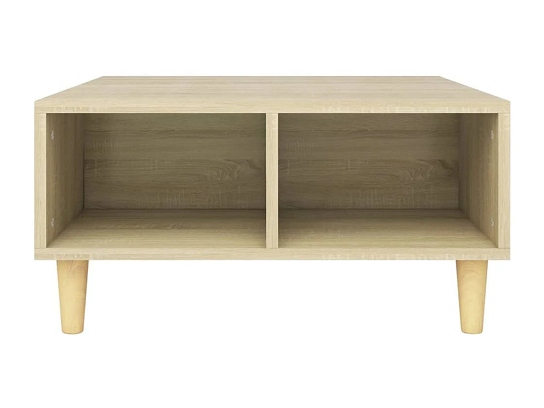 Table basse chêne sonoma 60x60x30 cm bois d'ingénierie