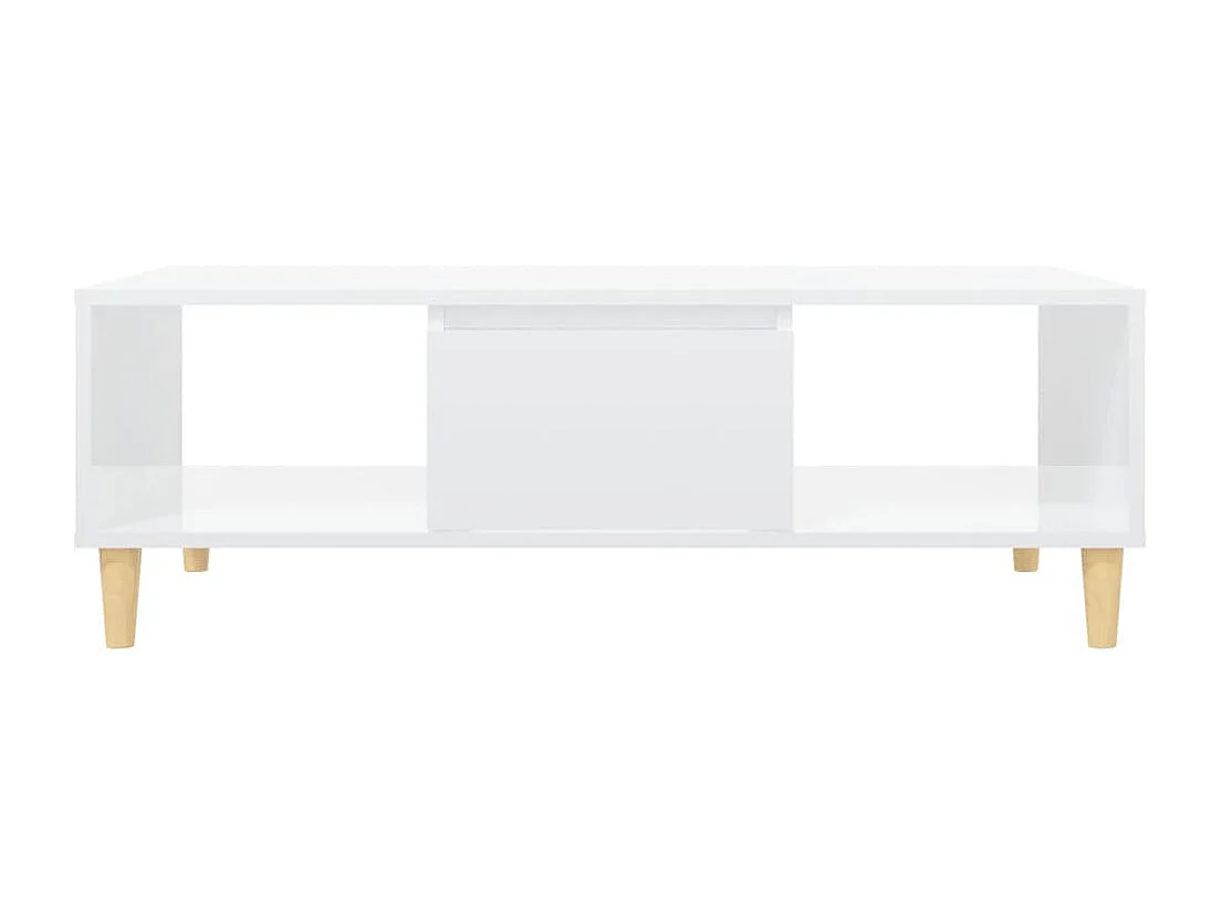 Salontafel 103,5x60x35 cm bewerkt hout hoogglans wit
