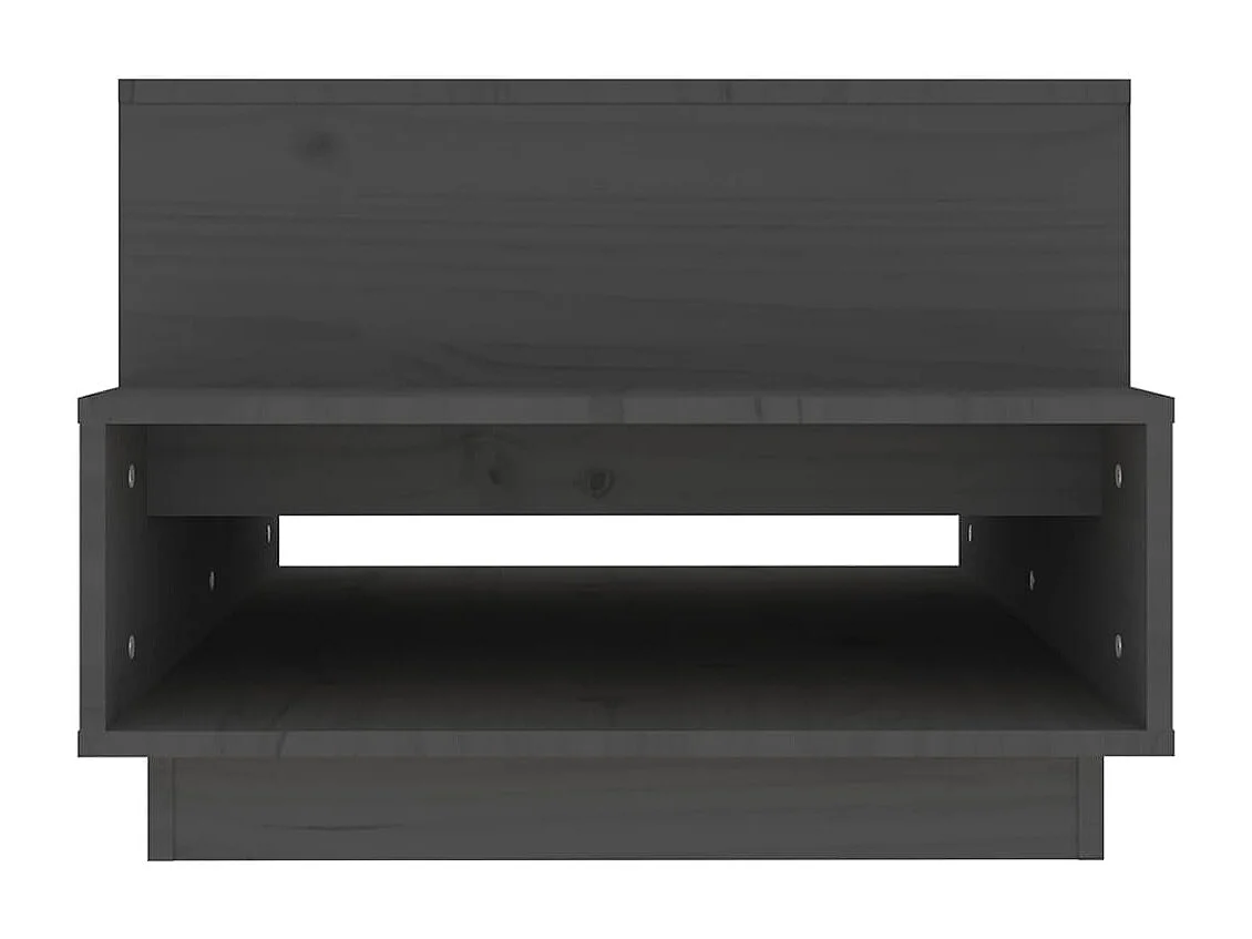 Table basse Gris 80x55x40,5 cm Bois massif de pin