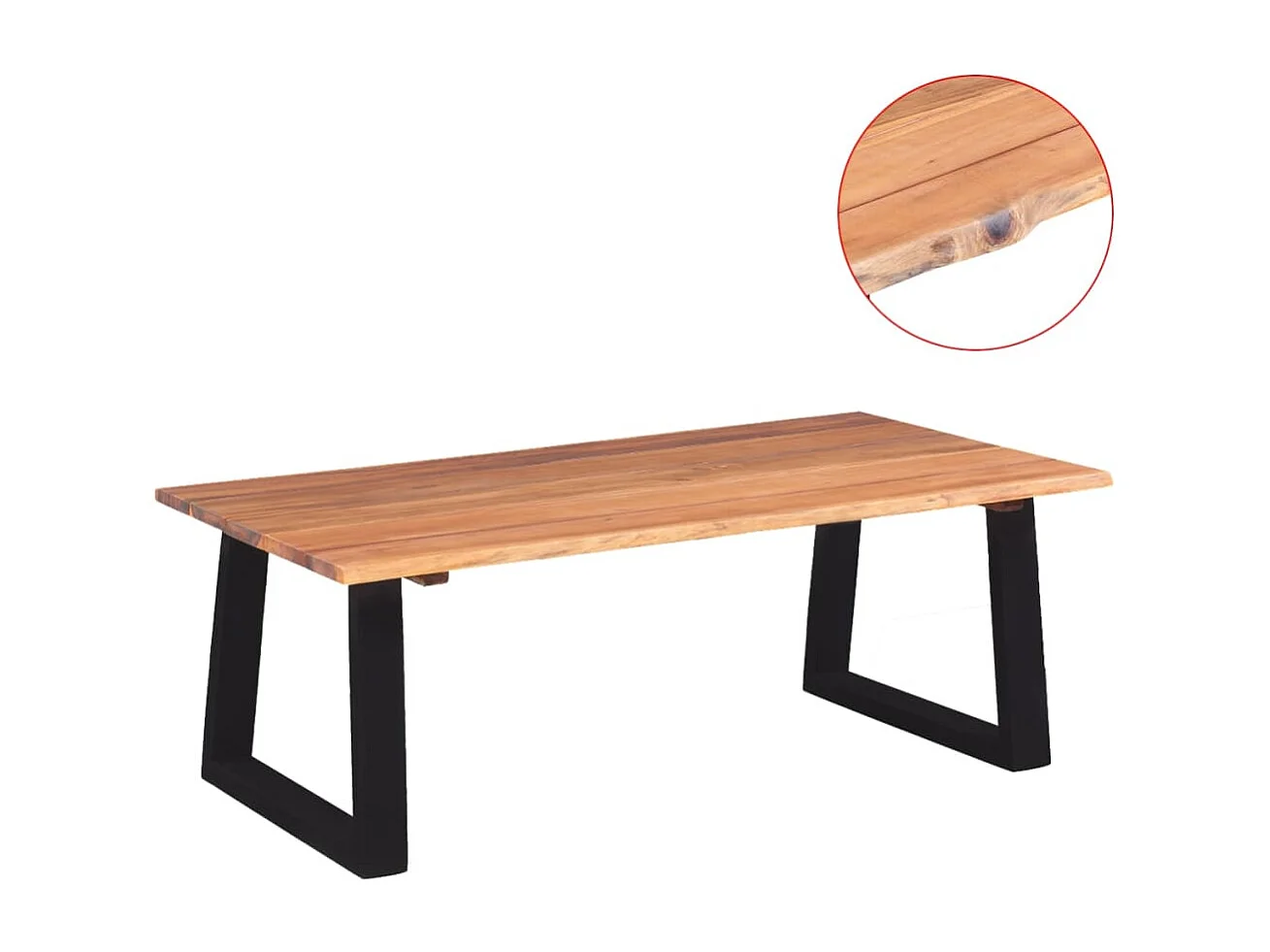 Table basse Bois d'acacia massif 110x60x40 cm