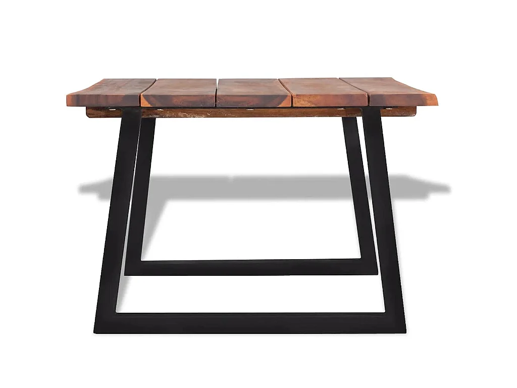 Tavolino da Salotto in Legno Massello di Acacia 110x60x40 cm