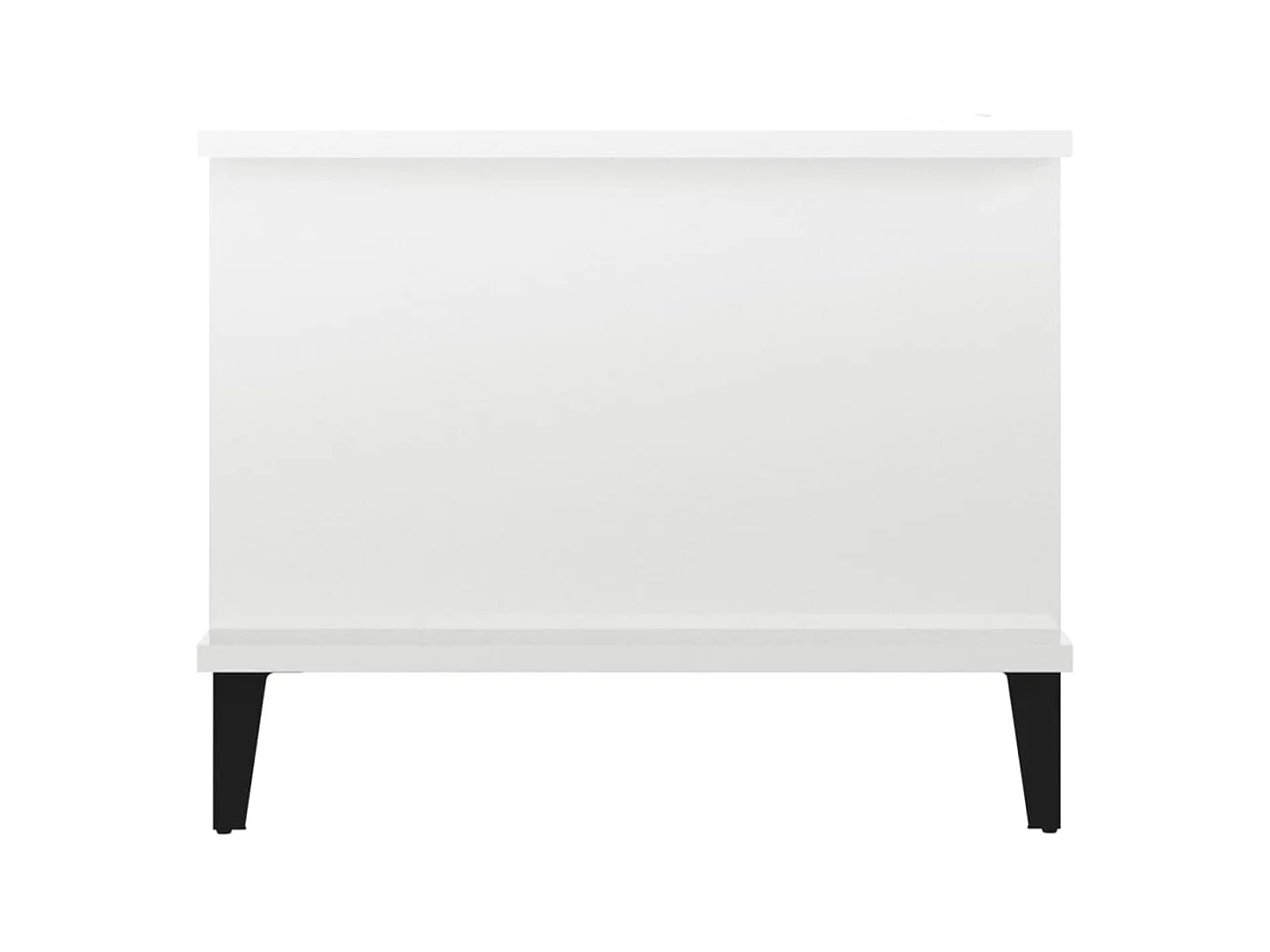 Tavolino da Salotto Bianco Lucido 90x50x40 cm Legno Multistrato
