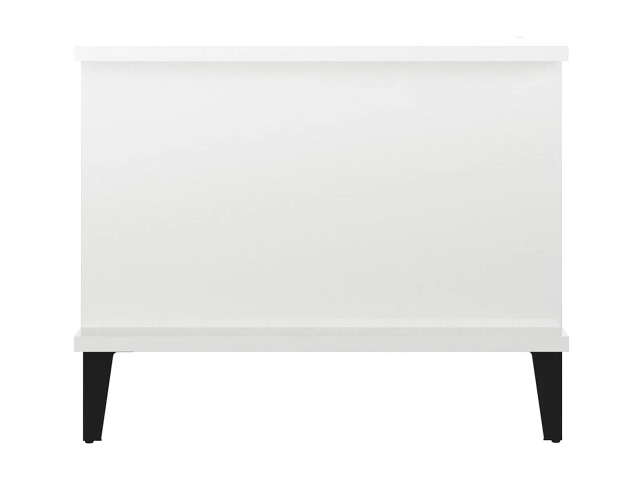 Tavolino da Salotto Bianco Lucido 90x50x40 cm Legno Multistrato