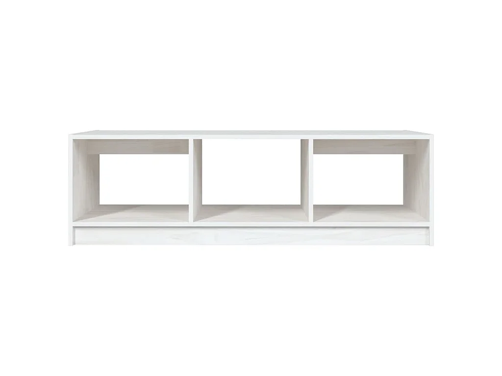 Salontafel 110x50x34 cm massief grenenhout wit