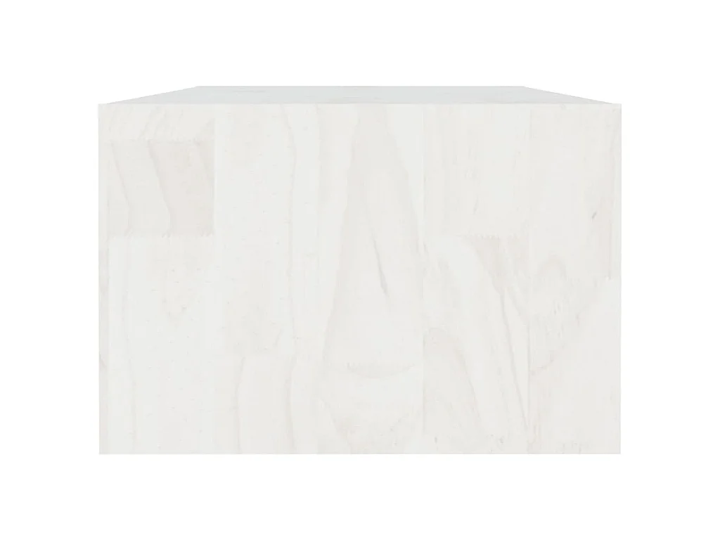 Salontafel 110x50x34 cm massief grenenhout wit