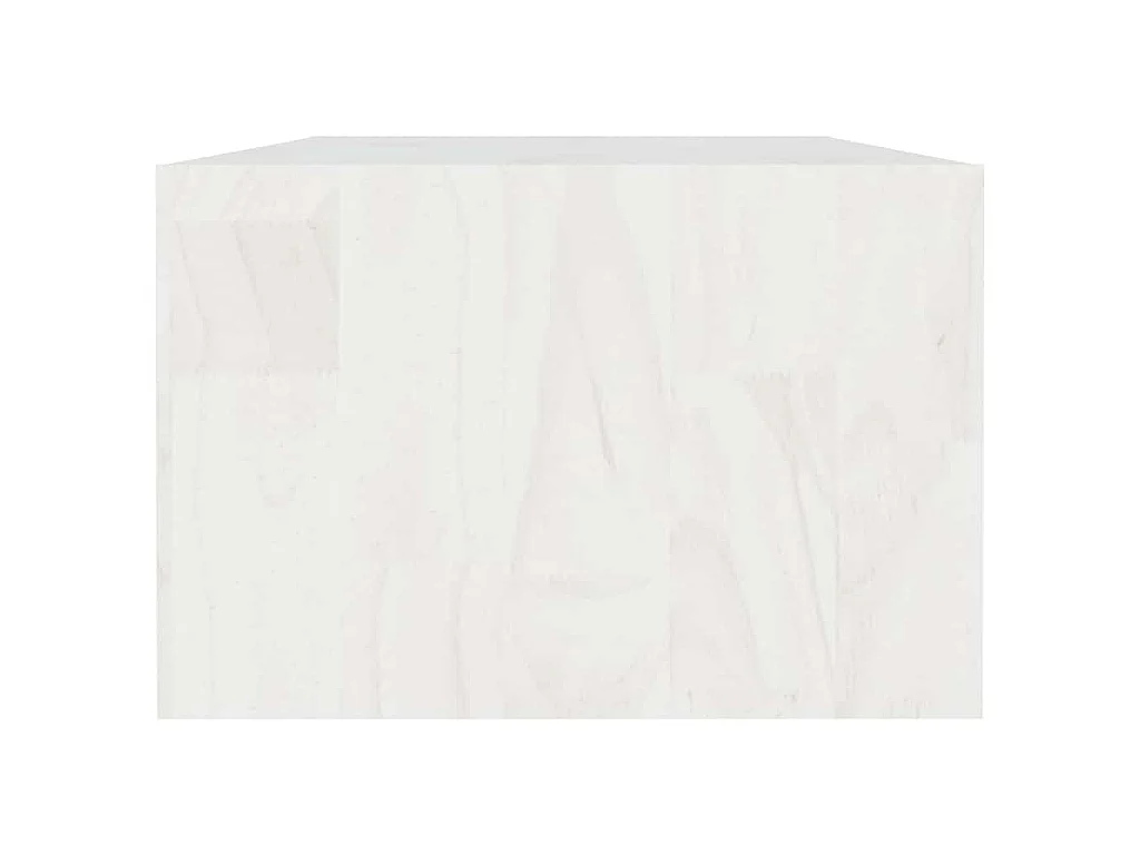 Mesa de centro de madera maciza de pino blanco 110x50x34 cm