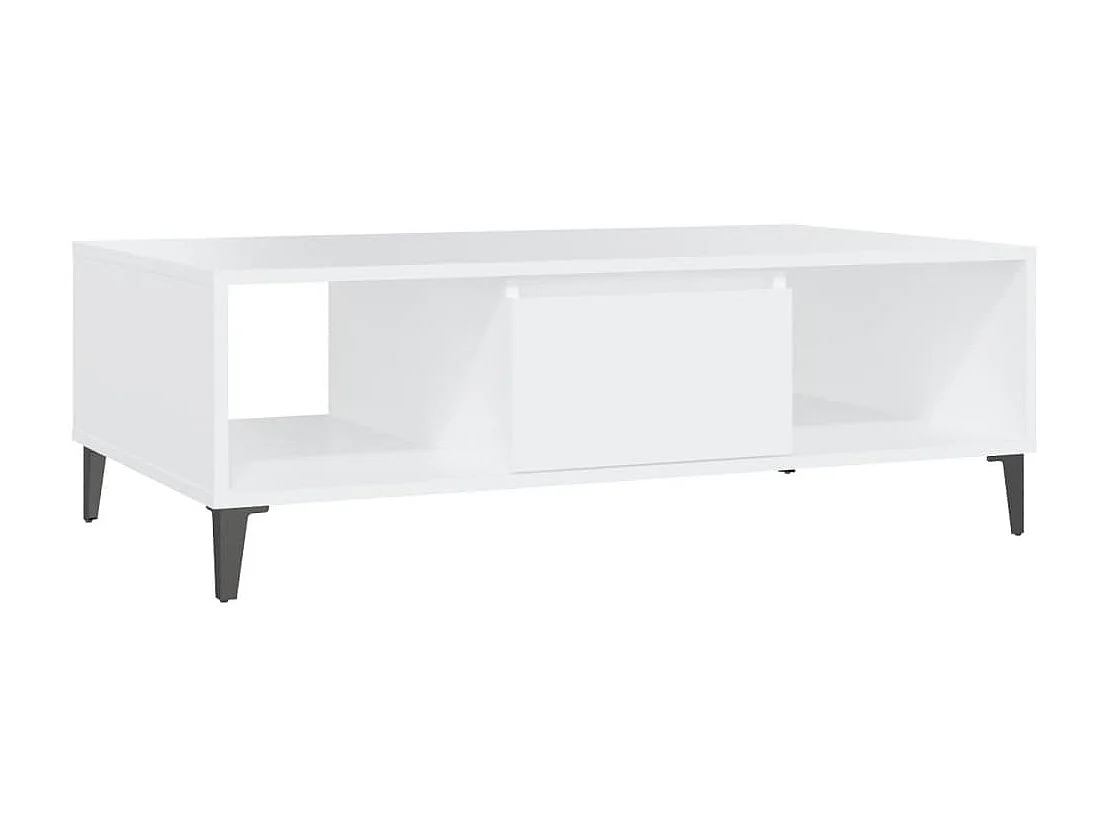 Tavolino da Salotto Bianco 103,5x60x35 cm in Legno Multistrato