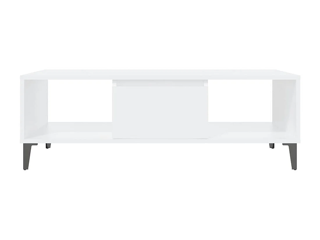 Tavolino da Salotto Bianco 103,5x60x35 cm in Legno Multistrato