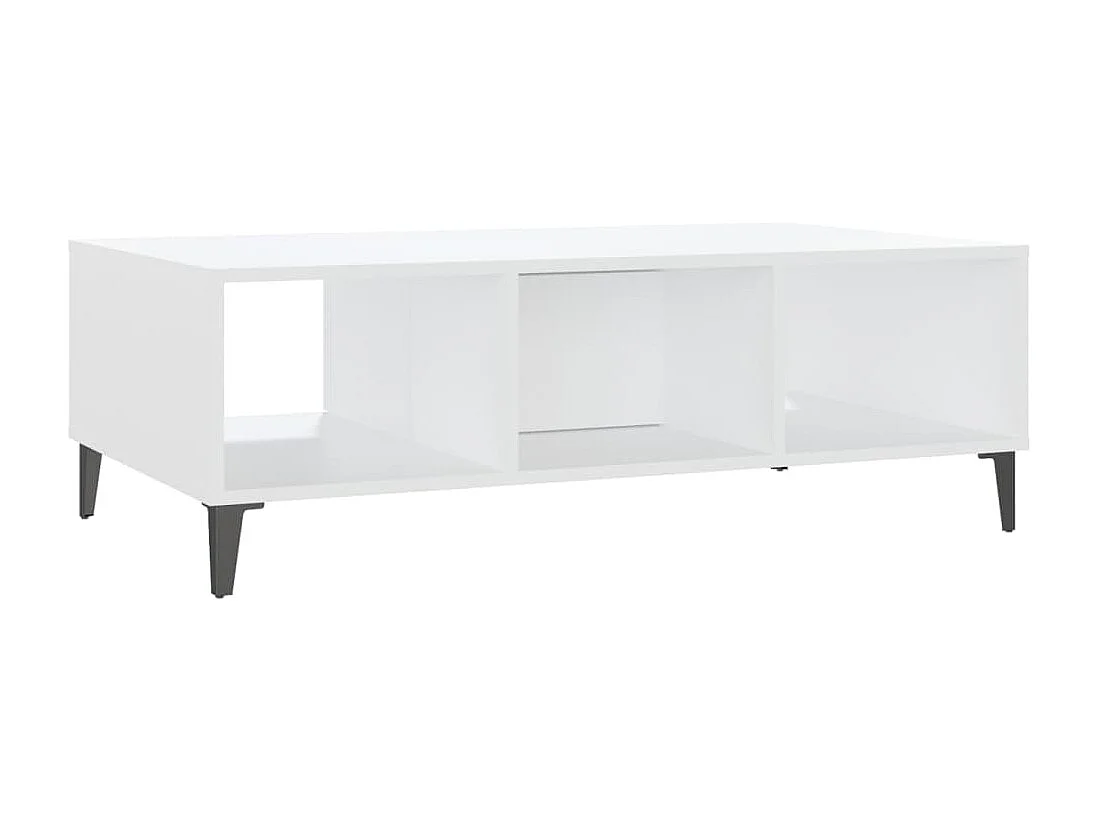 Tavolino da Salotto Bianco 103,5x60x35 cm in Legno Multistrato